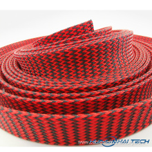 Red pattern woven mesh pipe